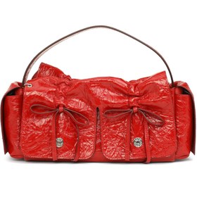 Resim acne studios Kırmızı Kadın Deri Çanta 