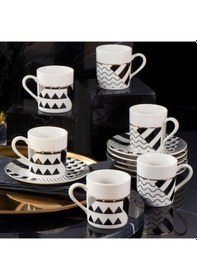 Resim Güral Camelia 12 Parça 6 Kişilik Kahve Takımı Siyah 62501 4875354 