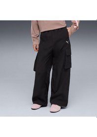 Resim Puma Relaxed Woven Cargo Çocuk Siyah Pantolon 634520 Siyah 