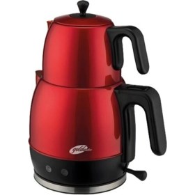 Resim Kırmızı Otomatik Çay Makinesi, Pratik ve Şık Tasarım 