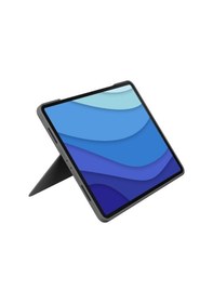 Resim Logitech Combo Touch Apple Uyumlu iPad Pro 12,9 inç (5. ve 6. nesil) ile Çok Yönlü Türkçe Klavyeli Kılıf - Gri 