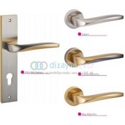 Resim Selanik Aynalı &amp Rozetli Kapı Kolu 