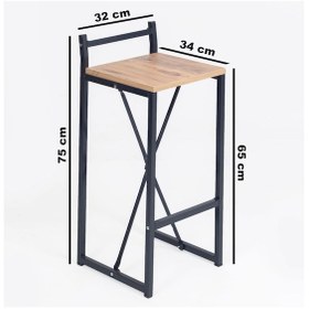 Resim Bar Sandalyesi Bar Taburesi Yüksek Sandalye 5152 Ahşap 