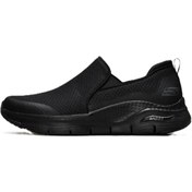 Resim Skechers Arch Fit Banlin Sneaker Konfor Tabanlı Erkek Yürüyüş Ayakkabısı 4cm Yükseklik Siyah 