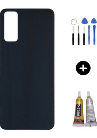Resim Vivo Y30 Uyumlu Arka Pil Kapağı Siyah + Montaj Seti Çok Renkli 