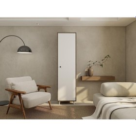 Resim Harput Çok Amaçlı Tek Kapaklı Banyo Dolabı Antrasitmeşe Antrasit - Beyaz 