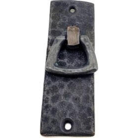 Resim Gültekin Eco Lounge Antika Tarz Dekoratif Pirinç Dik Dövme Mobilya Kulbu - 90X31 Mm, Oksit 