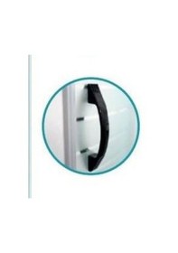 Resim 10-6 Mm Cam Duşakabin Kolu Hilal Duşakabin Kolu Siyah Ay Duşakabin Cam Kapı Ve Kabin Kolu Siyah 