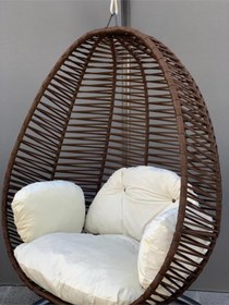 Resim Tu Tienda Armut Salıncak Tek Kişilik Makrome Ip Örgü Bahçe Balkon Ev Salıncağı,kahve Kahverengi 