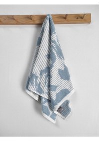 Resim Desenli& Yatay Çizgili %100 Pamuk El/yüz Havlusu - Yüksek Su Emici -45x85cm-mavi Mavı Mavi 