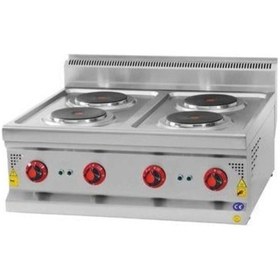 Resim CSA İnox Karacasan Endüstriyel 600 Seri Set Üstü Elektrikli Dört Göz Ocak 