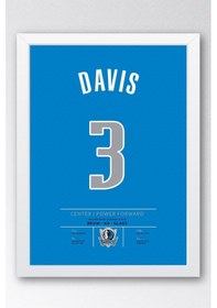 Resim Anthony Davis Forma Çerçeveli Tablo - Nba Dallas Mavericks Jersey 