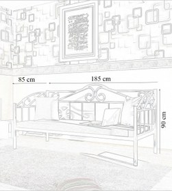 Resim Metalia Delüx Minderli Sedir Beyaz 