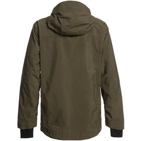 Resim Quiksilver Black Alder Stretch Gore-Tex Erkek Yeşil Snowboard Ceketi 