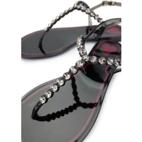 Resim Menghi Kadın Pvc Siyah Parmak Arası Sandalet 774 101E Bn Sndlt Y25 Black 