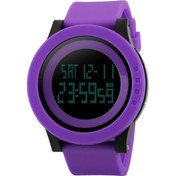 Resim Rogfer Skmeı 1142 Çok Fonksiyonlu Erkekler Doğa Sporları Gece Parlayan Su Geçirmez Silika Jel Dijital Saat Mor Çok Renkli Çok Renkli 