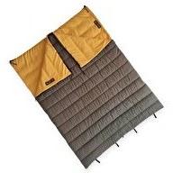 Resim Naturecamp Elika 350 -15 Derece Birleşebilir Çift Kişilik Kahverengi Uyku Tulumu 