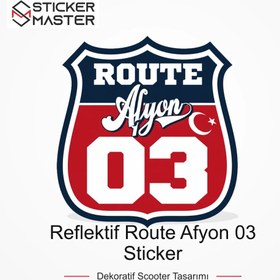 Resim Vespa Uyumlu Route Afyon 03 Sticker - 2 Adet 