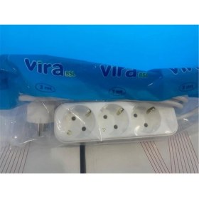 Resim Vira 3lü 2mt Topraklı Priz 