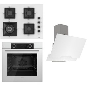 Resim Ferre Flameart SC Serisi SC406-WFA - XE63CB - D064 Beyaz Ankastre Set 