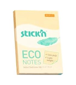 Resim Stickn 76x51 Mm Eco Notes 100 Yaprak Pastel Sarı 