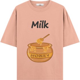 Resim Milk Honey - Hamile Oversize Tshirt - Somon / M / Oversize 