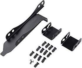 Resim ThtRht Çift fanlar grafik ekran kartı soğutma fanı braketi konektörü vida seti soğutucu havalandırmalı PCI yuvası kapağı paralel toka sabitleme şasi kartı DIY 9cm/12cm radyatör tutucu 