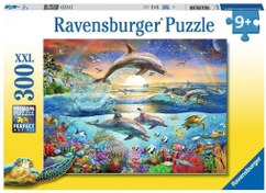 Resim Ravensburger 300 Parça Puzzle Yunuslar 128952 
