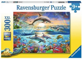Resim Ravensburger 300 Parça Puzzle Yunuslar 128952 
