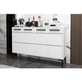 Resim Zerkaconcept Marden Konsol Tv Sehpası Tv Ünitesi Beyaz 