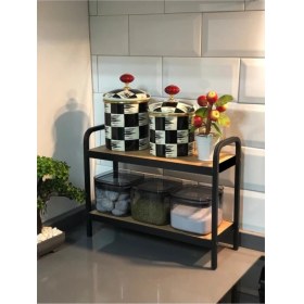 Resim Bambeds Mobilya Mutfak Raf Beyaz Tezgah Üstü Raf 