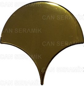 Resim Can Seramik - 17x17 Cm. Altın Kaplama Balık Pulu Seramik Karo 