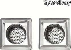 Resim Besthome1 2 Adet Paslanmaz Çelik Lavabo Filtresi Banyo Duş Tıkanıklık Önleyici Ve Mutfak Atık Filtresi 