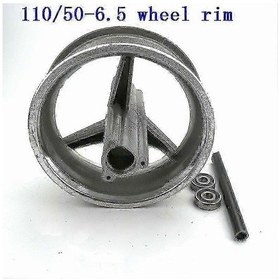 Resim 110/50-6.5 Arka Tekerlek 90/65-6.5 Ön Tekerlek Göbeği 6.5 İnç Alaşımlı Jantlar 47cc 49cc Mini Kir Bisikleti E Arka Tekerlek Jantına Uyar 