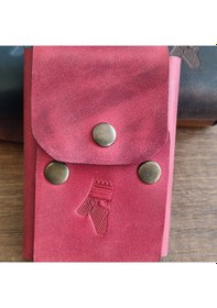 Resim Sumerian Leather Craft Klasik Deri Sigara Kılıfı Kırmızı 