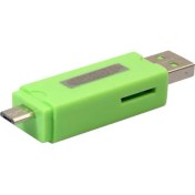 Resim Lovıver Mikro USB Otg Hub Adaptörü Tf Kart Okuyucu Smartphone ve Tablet Yeşil İçin (Yurt Dışından) 