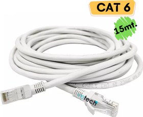 Resim CAT6 15mt Lan Ethernet Kablosu Fabrikasyon Internet Ağ Kablo 