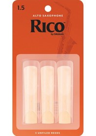 Resim D'addario Rja0315 Rico Alto Saksafon Kamışı - No: 1.5 Eğitim - 3'lü Paket 1.5 Numara Çok Yumuşak Sertlik, Yeni Başlayanlar İçin Kolay Üfleme, Rico Kalitesiyle Kararlı Titreşim İçerik: 3 Adet Ekonomik Paket 