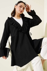 Resim VOLT CLOTHİNG Kadın Fırfırlı Bağlamalı Kimono 