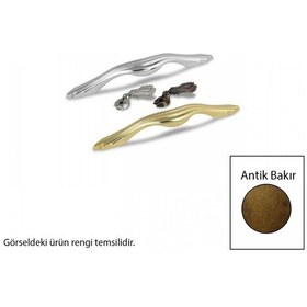 Resim Coşafak Zavinna Z156 Metal Antik Bakır 160Mm Akslı Kulp 