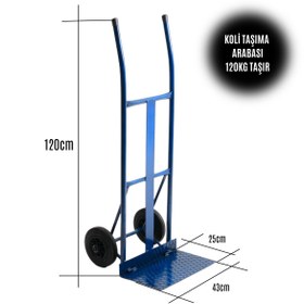Resim BantMarketim Koli Yük Eşya Taşıma Arabası Katlanır Tablalı 120kg Taşıma Kapasiteli El Arabası 