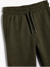Resim Koton Basic Jogger Eşofman Altı Cepli Beli Bağlamalı Haki 4skb40016tk 4SKB40016TK875 Haki 
