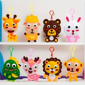 Resim Başlangıçlar İçin DIY Hayvan Dikiş Seti - Kolay Takip Edilebilir Polyester Keçe El Sanatları Seti, Eğitici El Yapımı Dol 