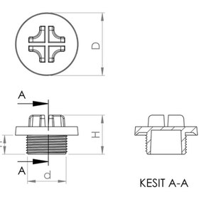 Resim Özel Ölçü Vidalı Tapa 