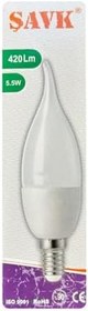 Resim Şavk 5,5W LED Ampul, 420Lm, Beyaz Işık, E14 Duylu, 10 Adet 