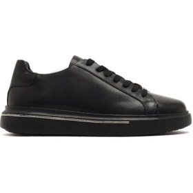 Resim Derimod Erkek Siyah Bağcıklı Kalın Tabanlı Deri Sneaker 25WFD612518 