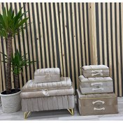 Resim Kırçova Tekstil Elegans Bohça Gelin Düğün Çeyiz Sandığı 5 Li Set 