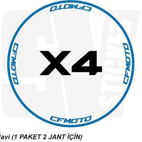 Resim Cfmoto Motosiklet Jant Şeridi 32'li Set Sticker Etiket Modeli Diğer 