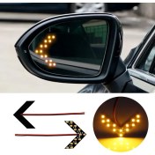 Resim Nieve Evzoom Uyumlu Ayna Gündüz Ledi Sinyal Gösterim 14 Ledli Amber 