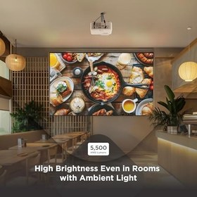 Resim ViewSonic LS740HD 5000 Lümen 1080p Lazer Projektör, 1.3x Optik Zoom, H/V Keystone, 4 Köşe Ayarı ve Oditoryum, Konferans Salonu ve Eğitim için 360 Derece Projeksiyon 